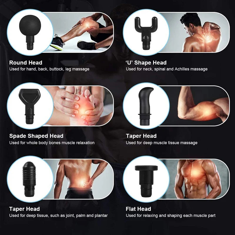 Deep Tissue Muscle Massage Gun BRUSHLESS Body Shoulder Neck Massager Exercising Athletes Relaxation Slimming Pain Relief