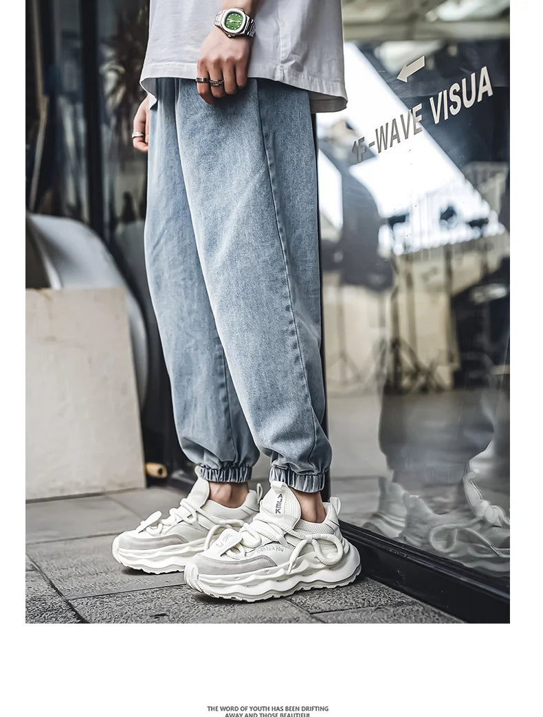 2024 Streetwear Mens Platform Sneakers Fashion Green Casual Sport Shoes Men Mesh Breathable Designer Trainer Men Chunky Sneakers