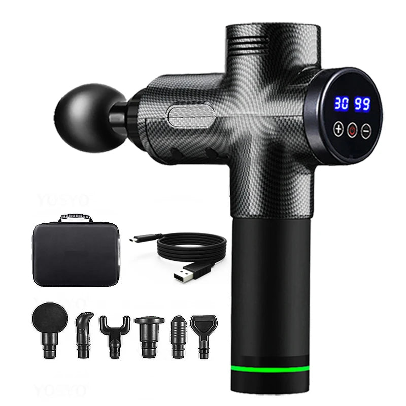 Deep Tissue Muscle Massage Gun BRUSHLESS Body Shoulder Neck Massager Exercising Athletes Relaxation Slimming Pain Relief