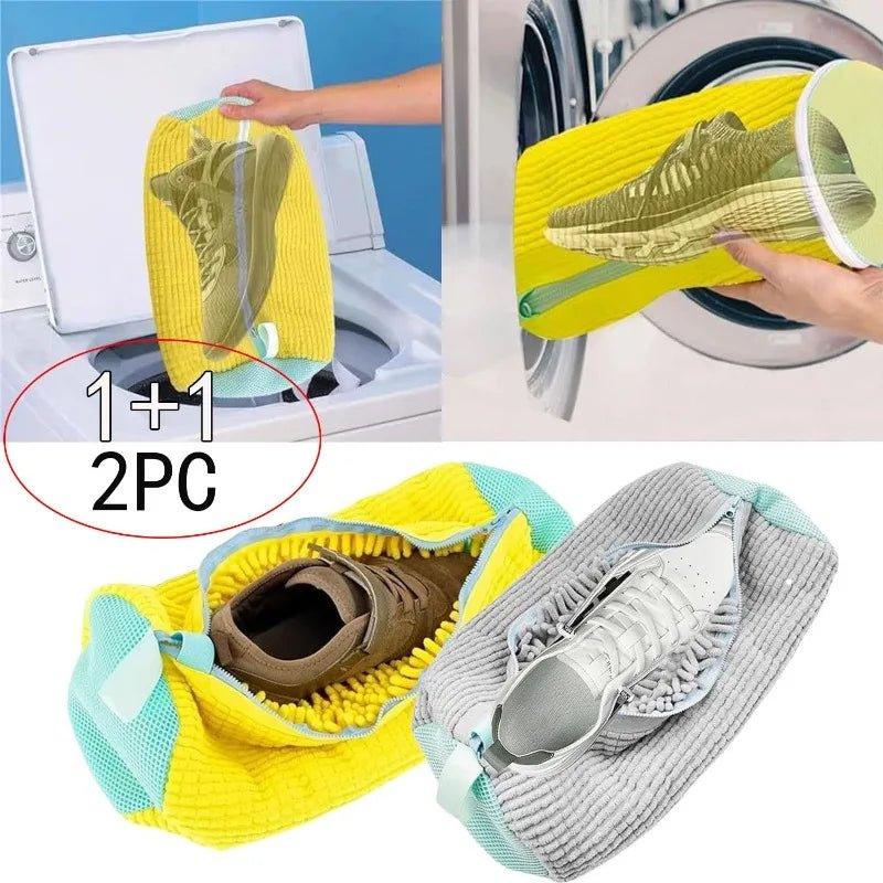 1/2PCS Washing Shoes Bag Cotton Shoes Laundry Bags Easily Remove Dirt Washing Bags Anti-Deformation Shoes Clothes Organizer - Shopping Monks