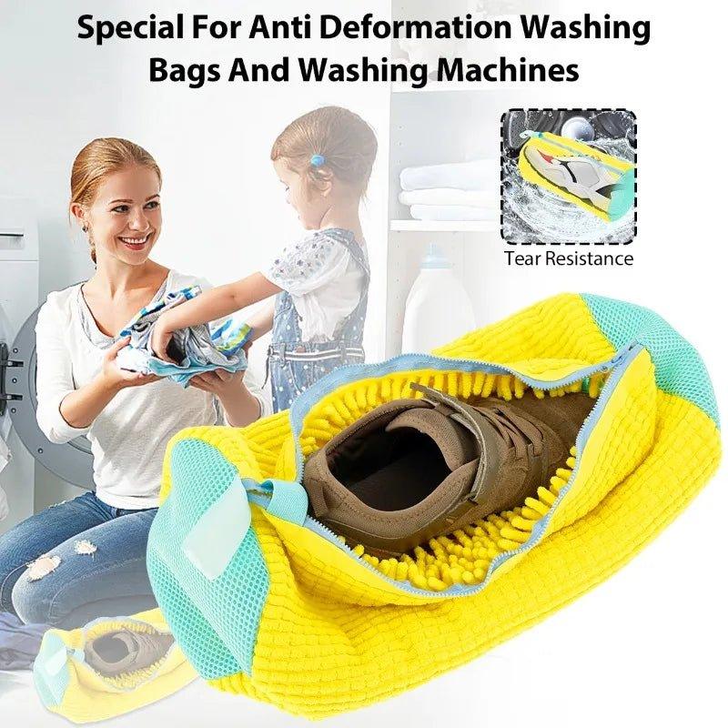 1/2PCS Washing Shoes Bag Cotton Shoes Laundry Bags Easily Remove Dirt Washing Bags Anti-Deformation Shoes Clothes Organizer - Shopping Monks