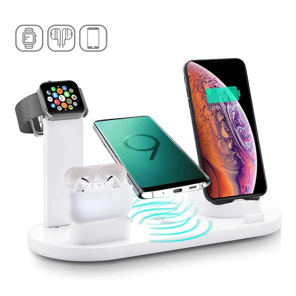 30W 7 in 1 Wireless Charger Stand Pad For iPhone 14 13 12 Pro Max Apple Watch Airpods Pro iWatch 8 7 Fast Charging Dock Station - Shopping Monks