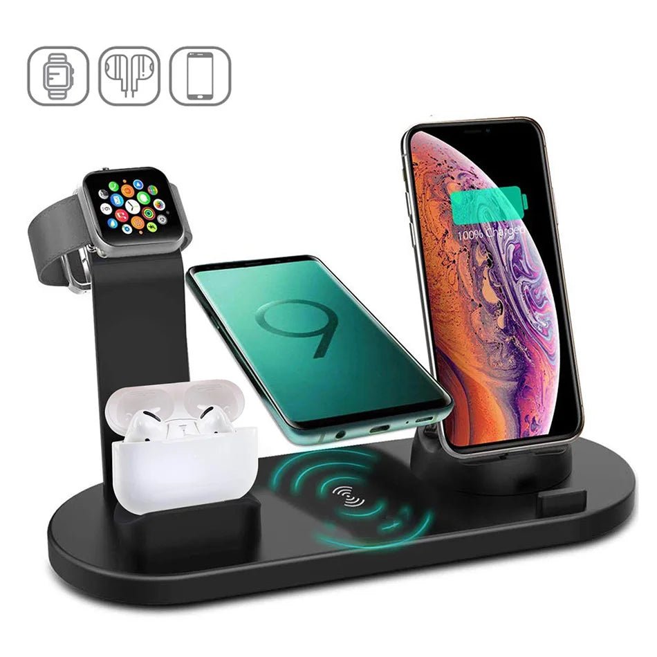 30W 7 in 1 Wireless Charger Stand Pad For iPhone 14 13 12 Pro Max Apple Watch Airpods Pro iWatch 8 7 Fast Charging Dock Station - Shopping Monks