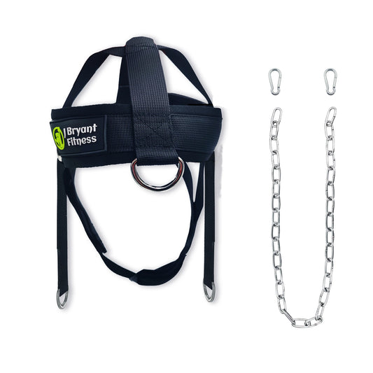 Diverse Workout Weight Training Head Neck Harness with Adjustable Strap Chin Pad Chain for Neck Powerlifting Fitness Equipment