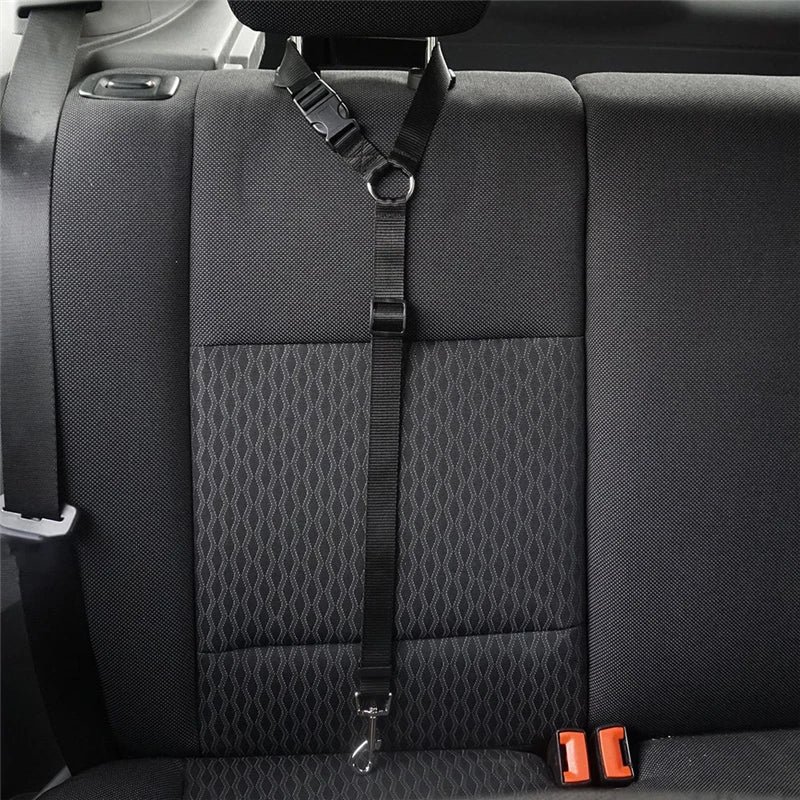 Nylon Safety Belt for Dogs Solid Color Pet Car Seat Belt Two-in-one Leash Adjustable Dog Harness Collar Products Pet Accessories