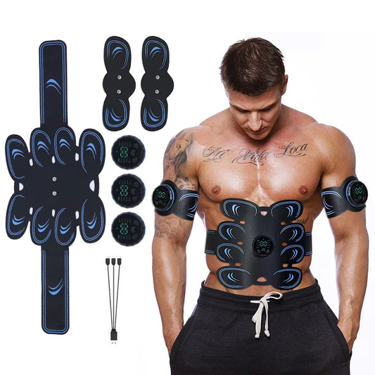 EMS Muscle Toner Muscle Stimulator Abdominal Toning Belt Abs Training Device Body Massager Weight Loss Fitness Equipment Unisex