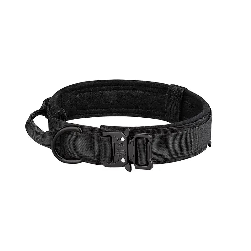 Pet Products Outdoor Tactical Dog Collar Metal Buckle Breathability Nylon Collar Medium and Large Dog Training Neck Collar Dog