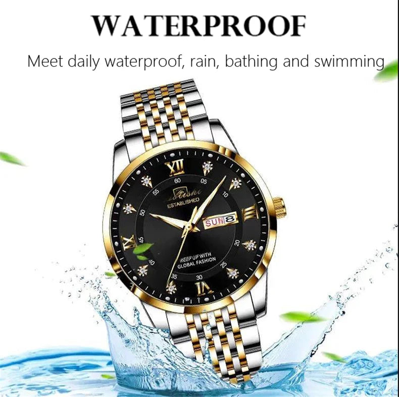 POEDAGAR Classic Man Wristwatch Waterproof Luminous Chronograph Watch For Men Stainless Steel Men's Quartz Watches reloj hombre