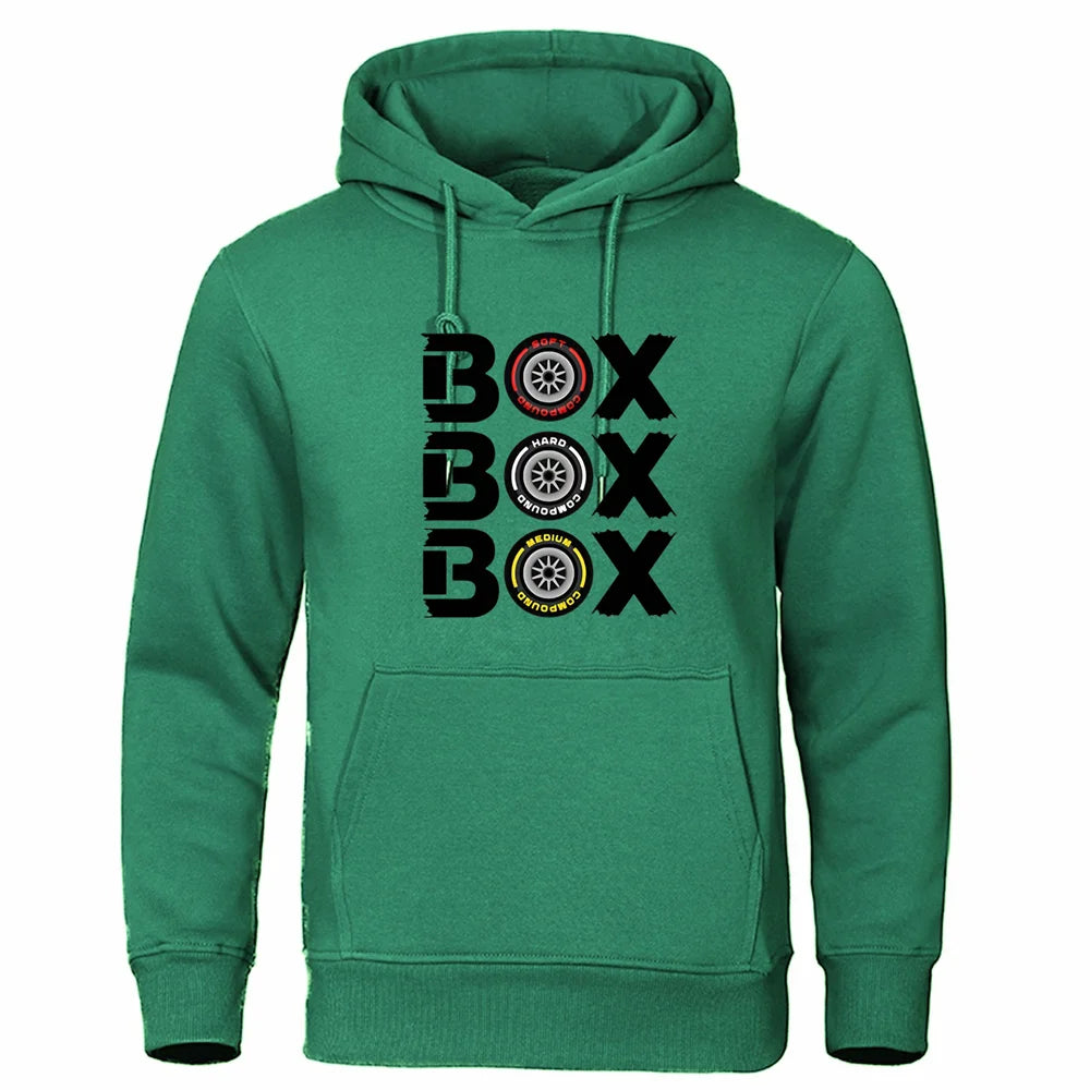 Box Box Hodies F1 tire composite V2 sports shirt men's and women's loose casual sports jacket