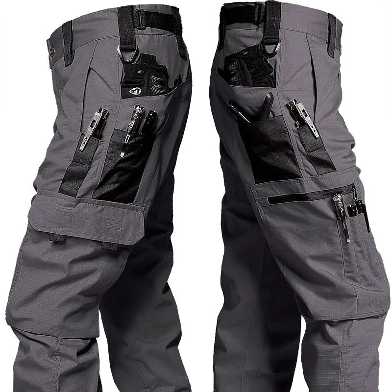 Men's Cargo Pants Multi Pockets Work Trousers Casual Tactical Pants Male Outwear Straight Autumn Winter Wear-resisting Trousers