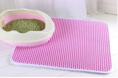 Cat Litter Mat With Gift Double Layer Waterproof Pet Litter Box Mat Non - slip Sand Cat Pad Washable Bed Mat Clean Pad Products - Shopping Monks