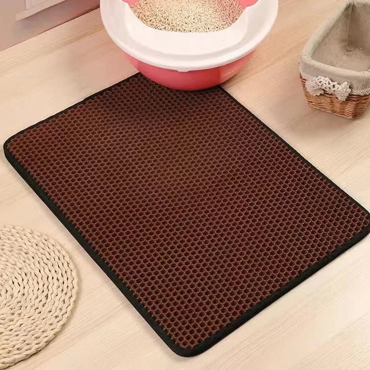 Cat Litter Mat With Gift Double Layer Waterproof Pet Litter Box Mat Non - slip Sand Cat Pad Washable Bed Mat Clean Pad Products - Shopping Monks