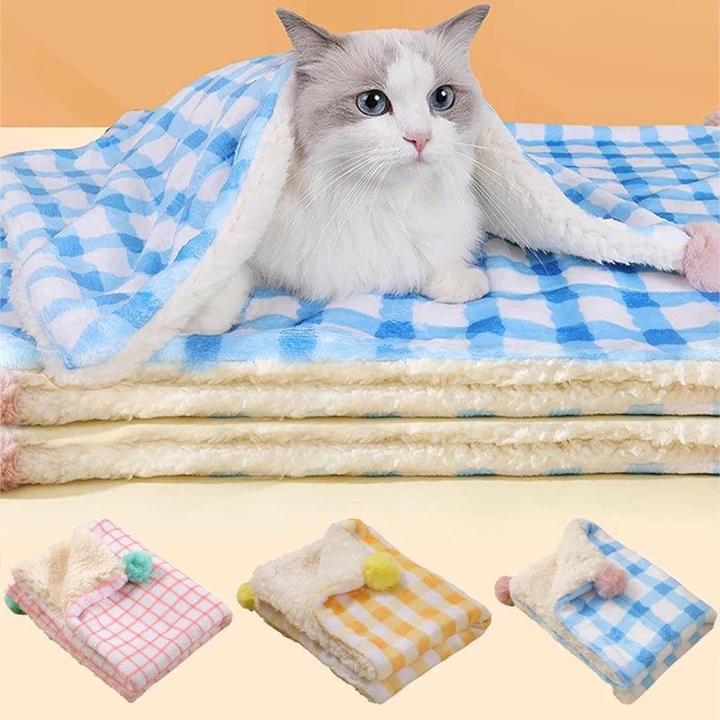 Cozy Checkered Pet Blanket - Shopping Monks