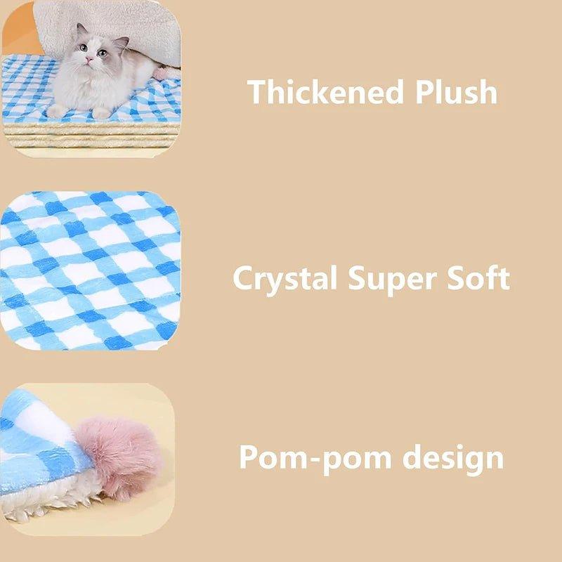 Cozy Checkered Pet Blanket - Shopping Monks