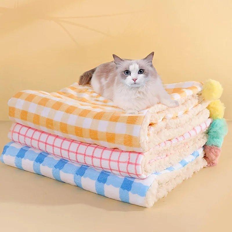 Cozy Checkered Pet Blanket - Shopping Monks