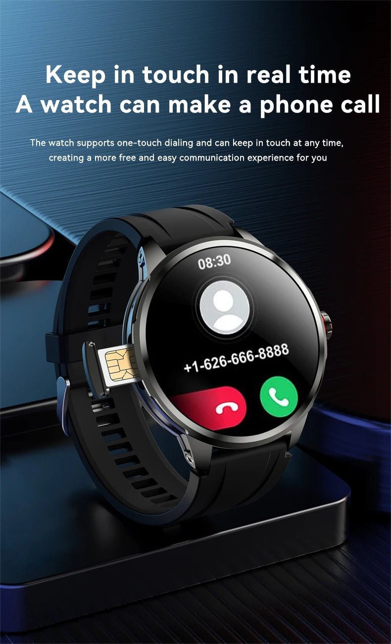 H99 2025 Smart Watch SIM Card 4G Android Google Play 1.95 inch Amoled GPS WIFI 2100mAh Large Memory Men's Watch New - Shopping Monks