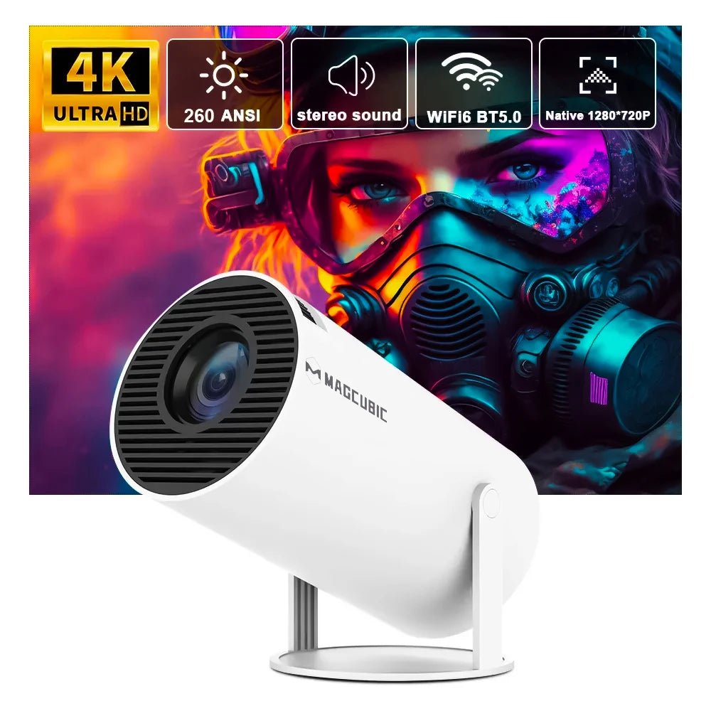 Magcubic Projector 4K Android 11 HY300 Pro Wifi6 260ANSI Allwinner H713 BT5.0 1080P 1280*720P Cinema Outdoor portable Projetor - Shopping Monks