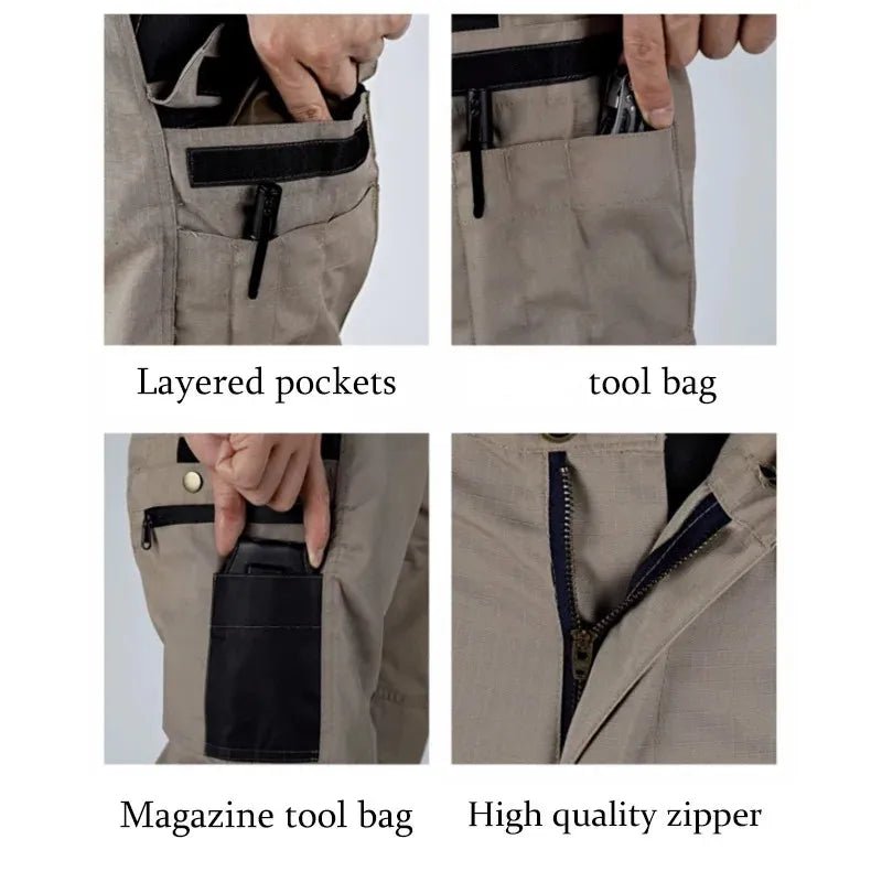 Men's Cargo Pants Multi Pockets Work Trousers Casual Tactical Pants Male Outwear Straight Autumn Winter Wear - resisting Trousers - Shopping Monks