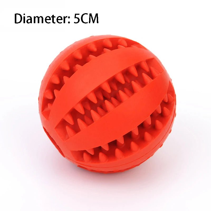 Natural Rubber Pet Dog Toys Dog Chew Toys Tooth Cleaning Treat Ball Extra - tough Interactive Elasticity Ball5cm for Pet Products - Shopping Monks