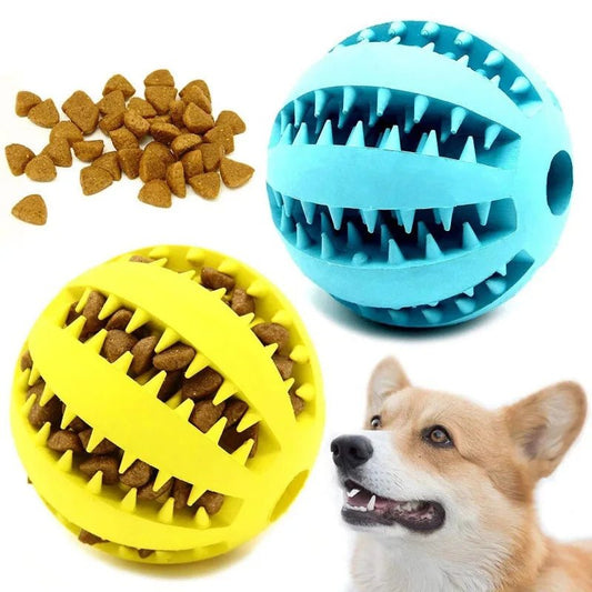 Natural Rubber Pet Dog Toys Dog Chew Toys Tooth Cleaning Treat Ball Extra - tough Interactive Elasticity Ball5cm for Pet Products - Shopping Monks