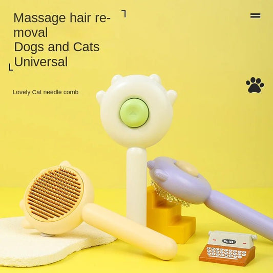 New Cat Ear Massage Hair Comb Pet Special Brush Floating Hair Needle Comb Dog Cat Cleaning Hair Remover Cat - Related Products - Shopping Monks