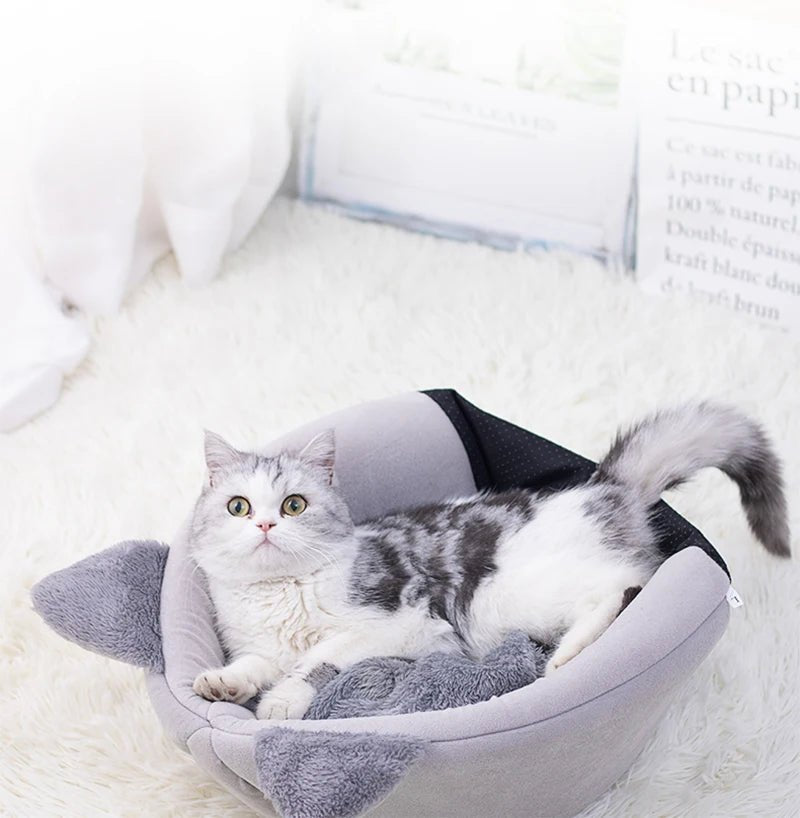 New Deep Sleep Comfort In Winter Cat Bed Iittle Mat Basket Small Dog House Products Pets Tent Cozy Cave Nest Indoor Cama Gato - Shopping Monks