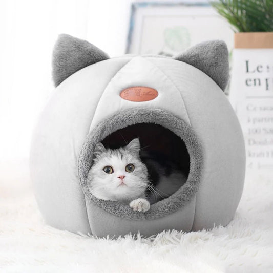 New Deep Sleep Comfort In Winter Cat Bed Iittle Mat Basket Small Dog House Products Pets Tent Cozy Cave Nest Indoor Cama Gato - Shopping Monks