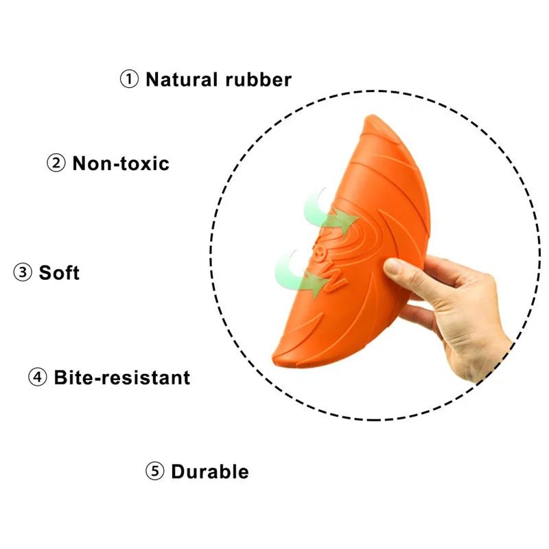 OUZEY Bite Resistant Flying Disc Toys For Dog Multifunction Pet Puppy Training Toys Outdoor Interactive Game Pet Dogs Products - Shopping Monks