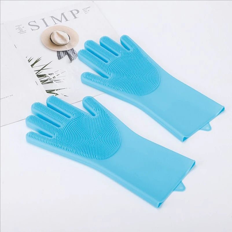 Pet cat bath accessories Scrub brush Teddy silicone bath gloves anti - scratch and anti - bite bath products - Shopping Monks