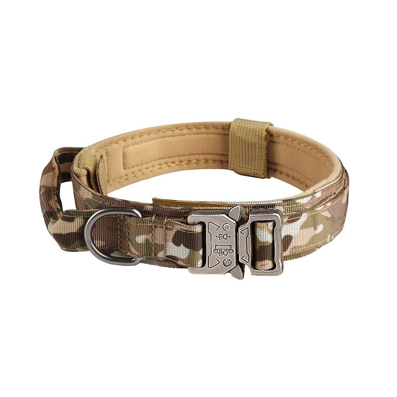 Pet Products Outdoor Tactical Dog Collar Metal Buckle Breathability Nylon Collar Medium and Large Dog Training Neck Collar Dog - Shopping Monks