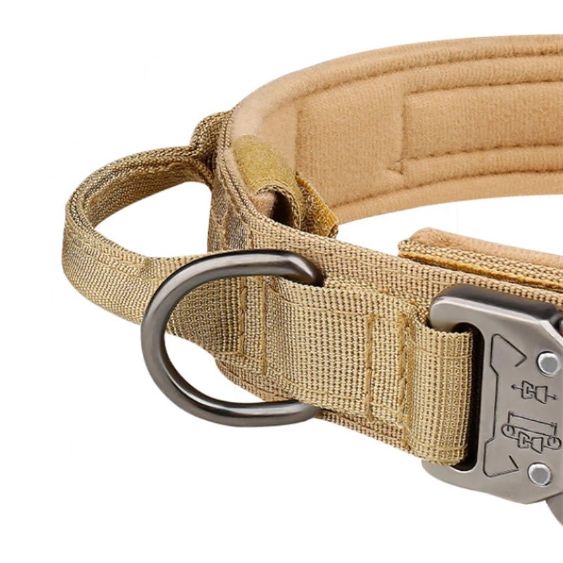 Pet Products Outdoor Tactical Dog Collar Metal Buckle Breathability Nylon Collar Medium and Large Dog Training Neck Collar Dog - Shopping Monks