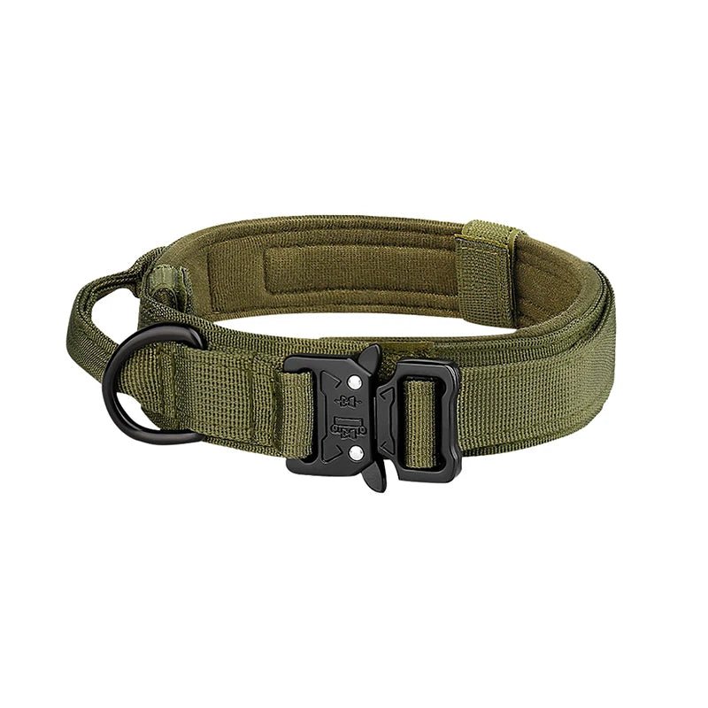 Pet Products Outdoor Tactical Dog Collar Metal Buckle Breathability Nylon Collar Medium and Large Dog Training Neck Collar Dog - Shopping Monks