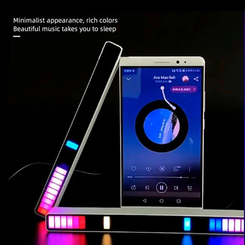 RGB LED Strip Light Music Sound Control Pickup Rhythm Ambient Lamp Atmosphere Night Lights For Bar Car Room TV Gaming Decoration - Shopping Monks