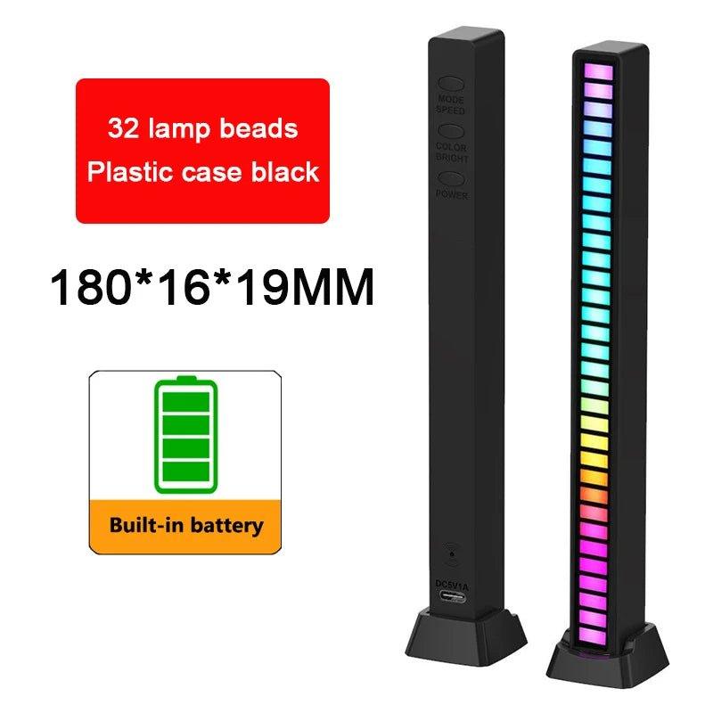 RGB LED Strip Light Music Sound Control Pickup Rhythm Ambient Lamp Atmosphere Night Lights For Bar Car Room TV Gaming Decoration - Shopping Monks