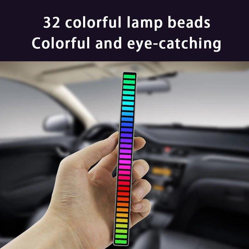 RGB LED Strip Light Music Sound Control Pickup Rhythm Ambient Lamp Atmosphere Night Lights For Bar Car Room TV Gaming Decoration - Shopping Monks