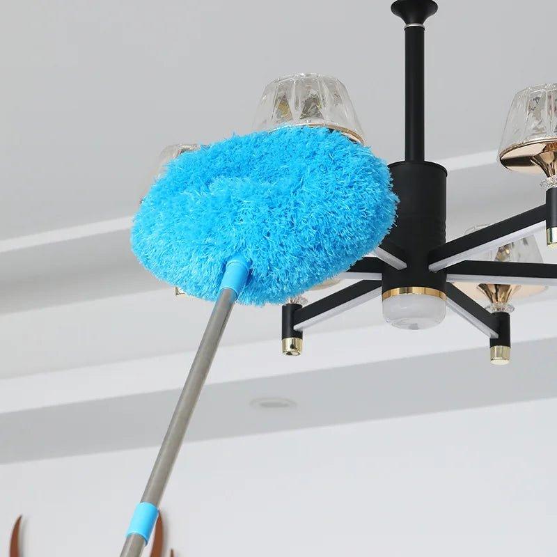 Scalable Ceiling Fan Duster Rings Shape Long Handle Dust Removal Brush for Ceiling Walls Top Cleaning Household Clean Tools - Shopping Monks