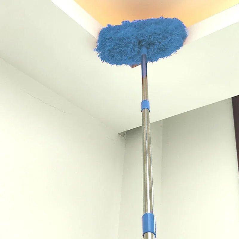 Scalable Ceiling Fan Duster Rings Shape Long Handle Dust Removal Brush for Ceiling Walls Top Cleaning Household Clean Tools - Shopping Monks