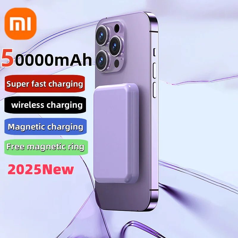 Xiaomi Power Bank 50000mah Magnetic Power Bank Fast Charging Wireless Charging Mobile Phone External Battery For Samsung Iphone - Shopping Monks