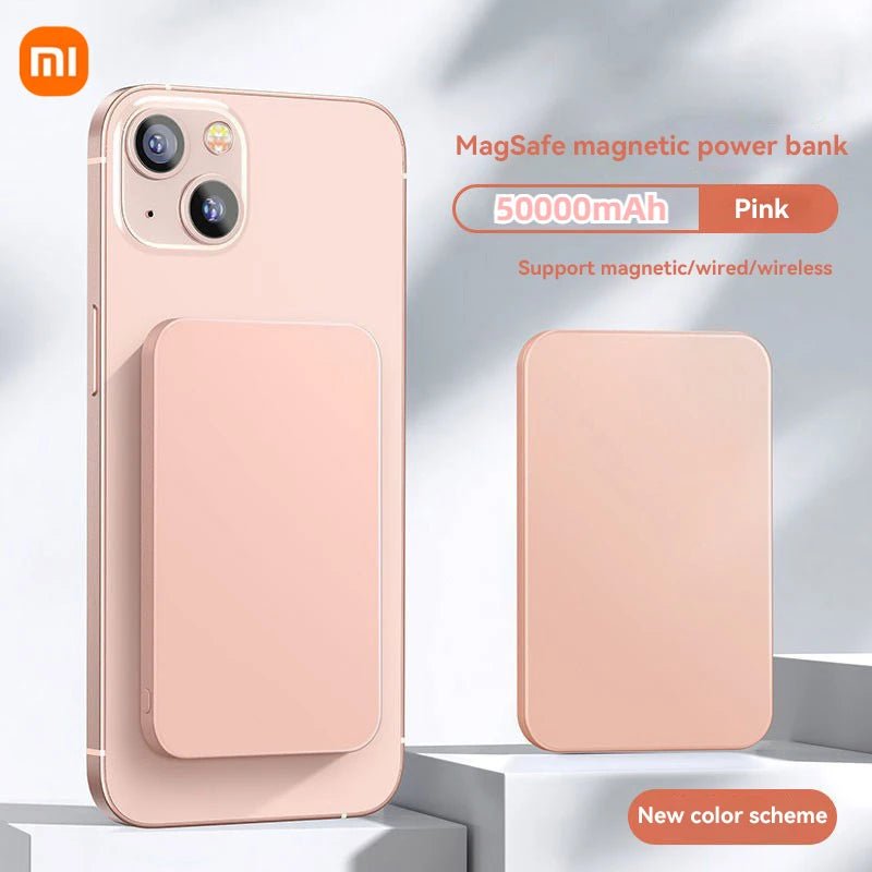 Xiaomi Power Bank 50000mah Magnetic Power Bank Fast Charging Wireless Charging Mobile Phone External Battery For Samsung Iphone - Shopping Monks